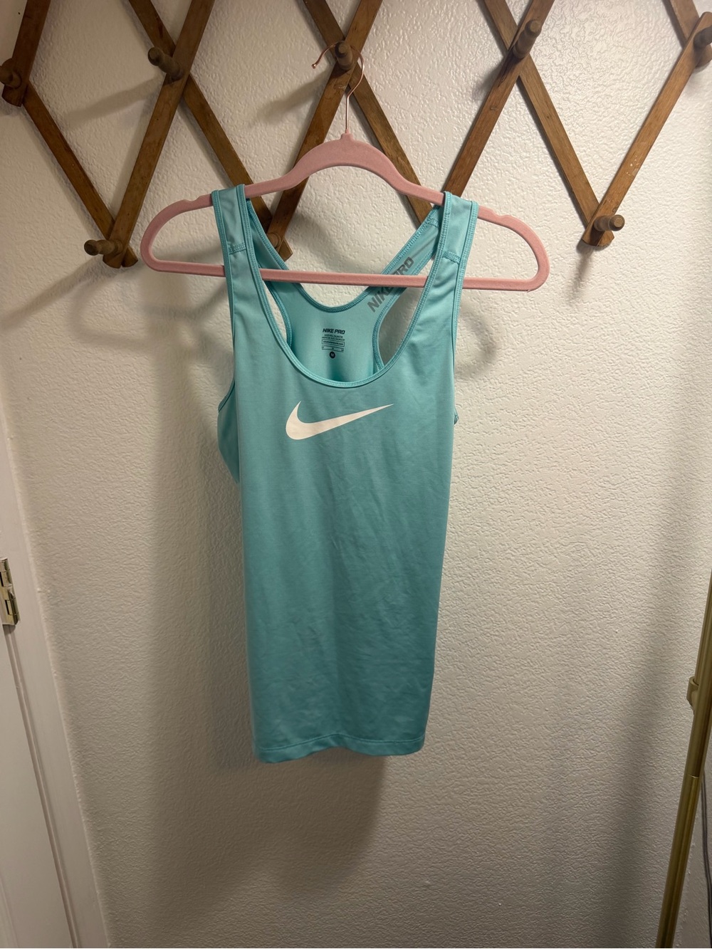 Nike Women's Teal Athletic Dri-FIT Tank with White Swoosh